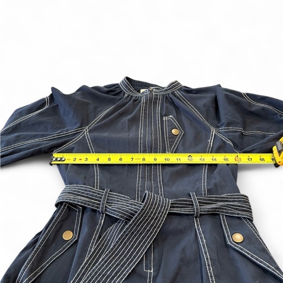Ulla Johnson Navy Utility Tie-Belt Jacket Romper - Picture 6 of 14